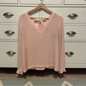 LOFT Pink Shirt Blouse w/ Backtie